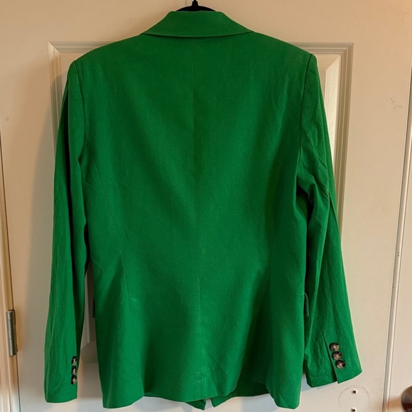 Alex Marie Romi Stretch Linen Blend Long Sleeve Coordinating Button Front Blazer - Picture 5 of 12